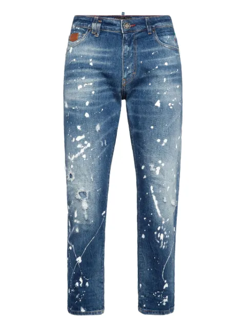 Philipp Plein Detroit Fit paint-splatter jeans