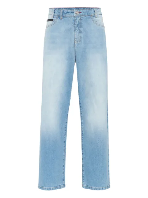 Philipp Plein logo-patch jeans