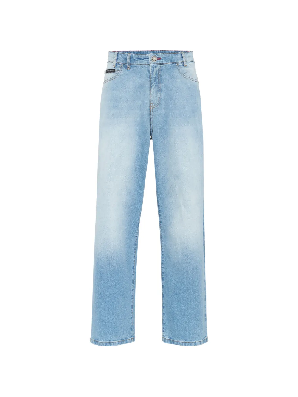 Philipp Plein Jeans met logopatch Blauw