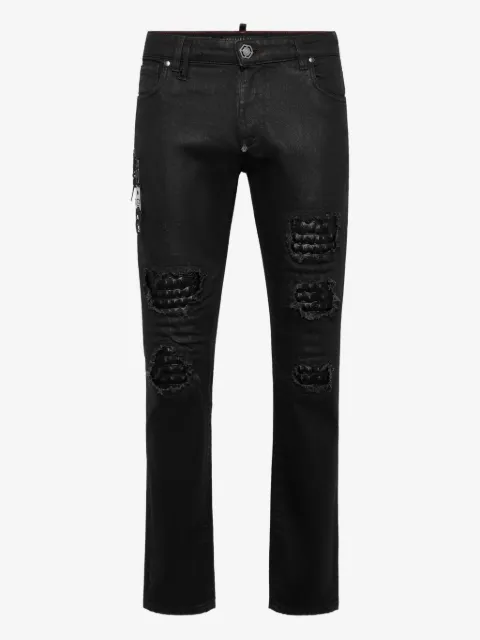 Philipp Plein Rockstar jeans with Cocco embossed inserts