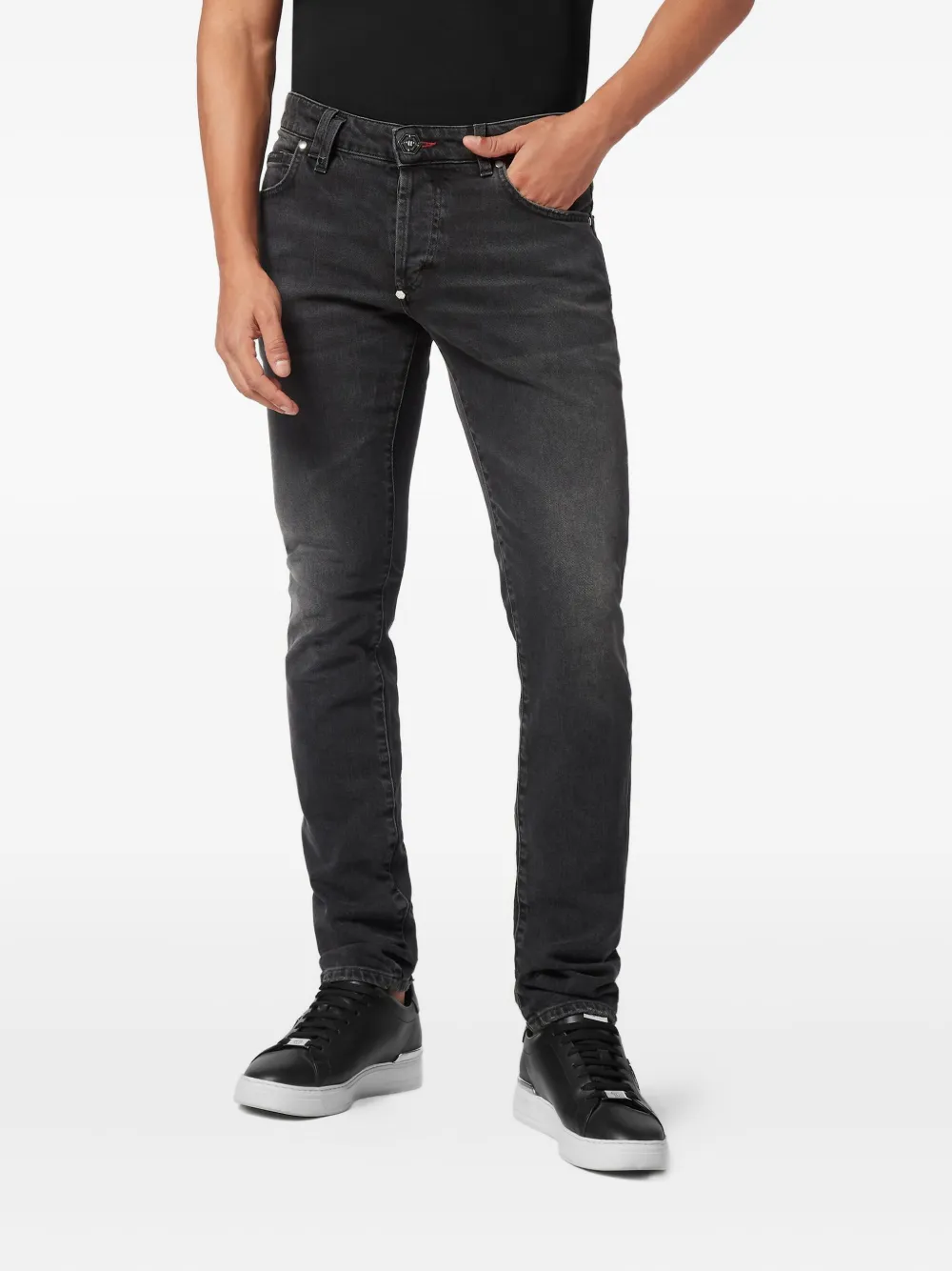 Philipp Plein monogram-skull jeans - Grijs