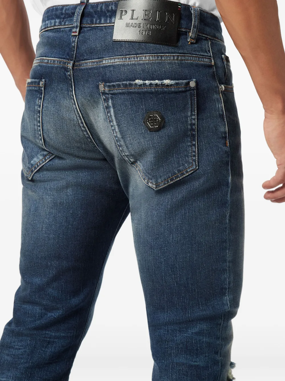 Philipp Plein Straight jeans Blauw