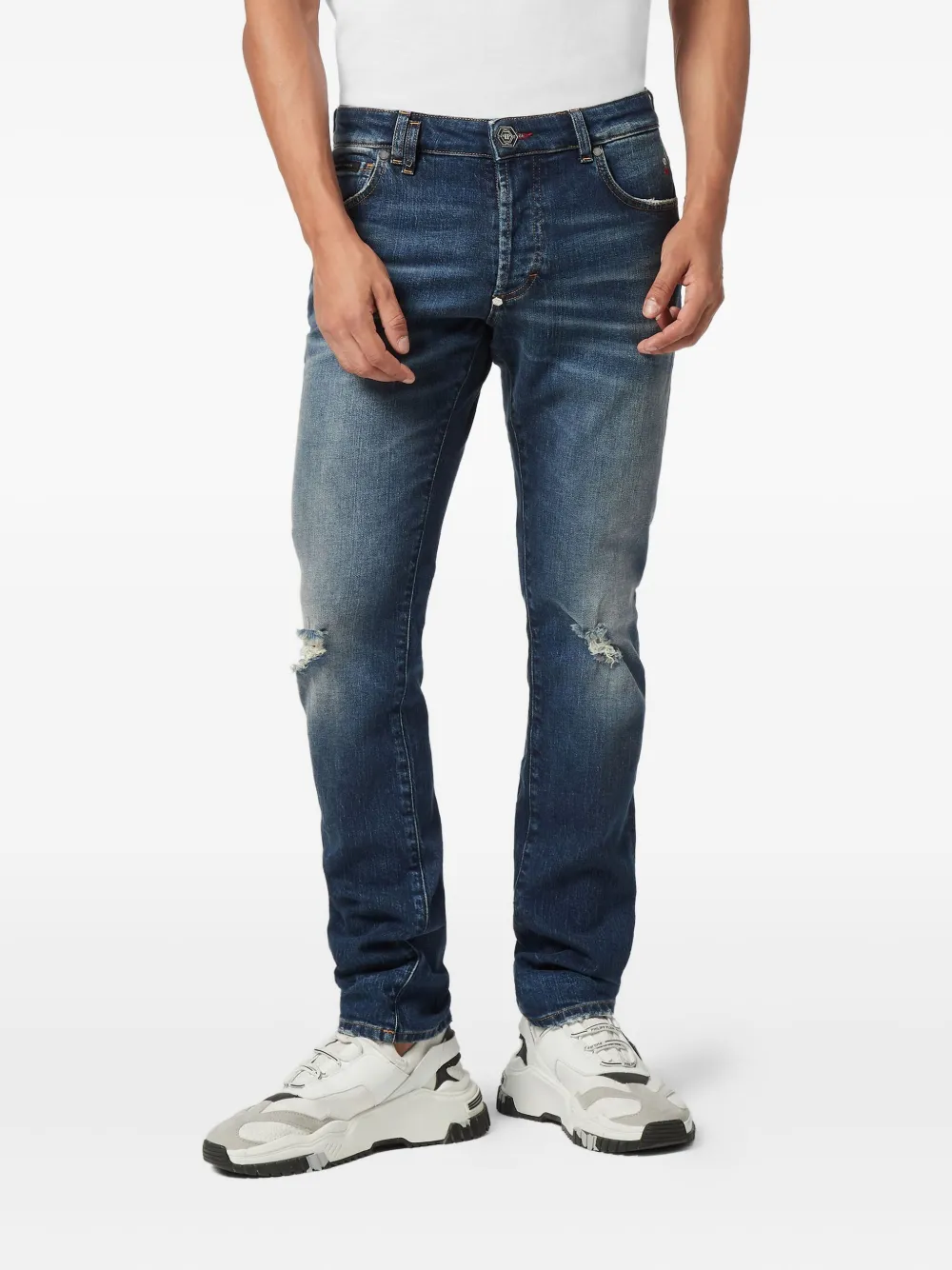 Philipp Plein Straight jeans - Blauw