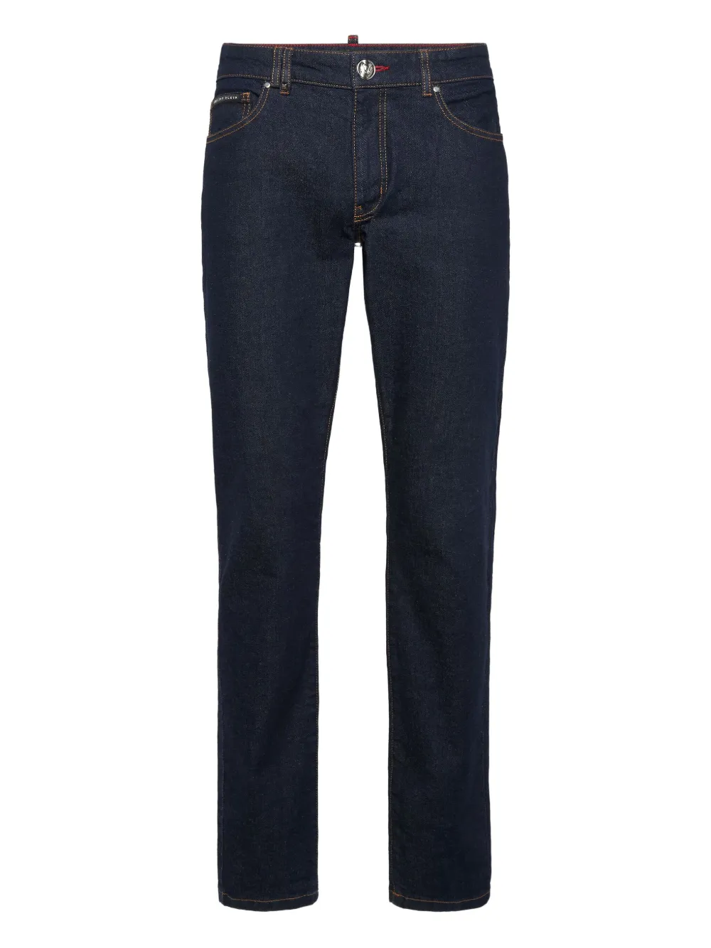 Philipp Plein Jeans con placca logo - Blu