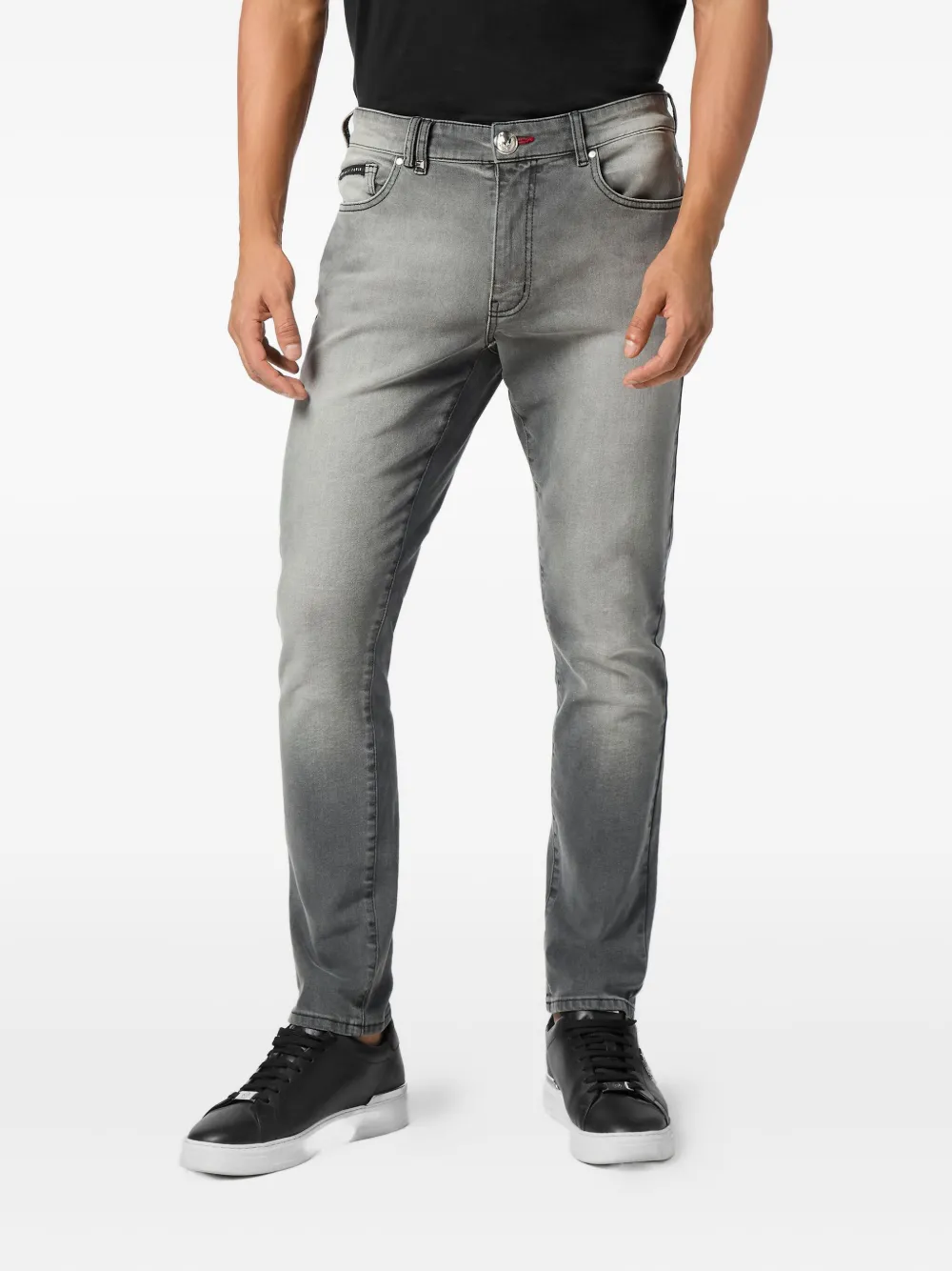 Philipp Plein Jeans met logoplakkaat - Grijs