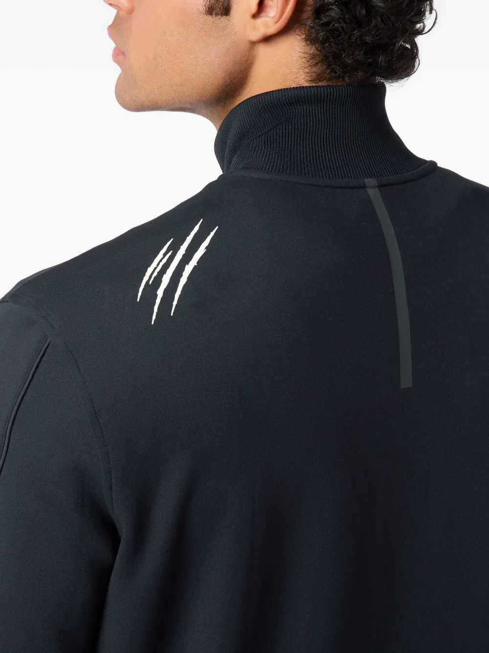 Plein Sport Jack met rits en krasdetail Zwart