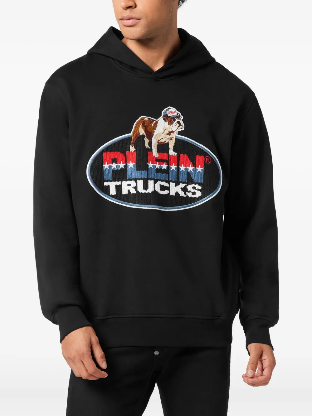 Philipp Plein Hoodie met logo Zwart