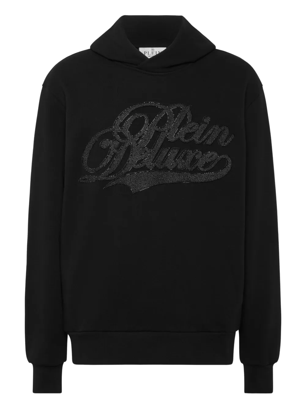 Philipp Plein Felpa con cappuccio e strass - Nero