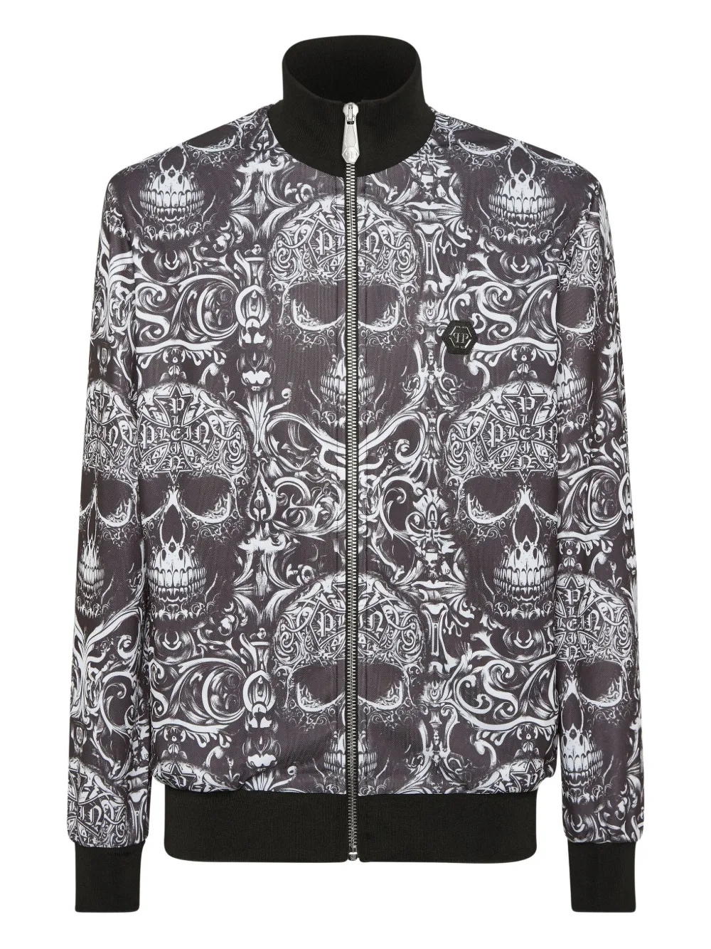 Philipp Plein skull tattoo-print jacket | Black | Image 1