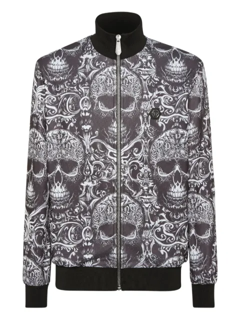 Philipp Plein chamarra con tatuaje de calavera estampado 