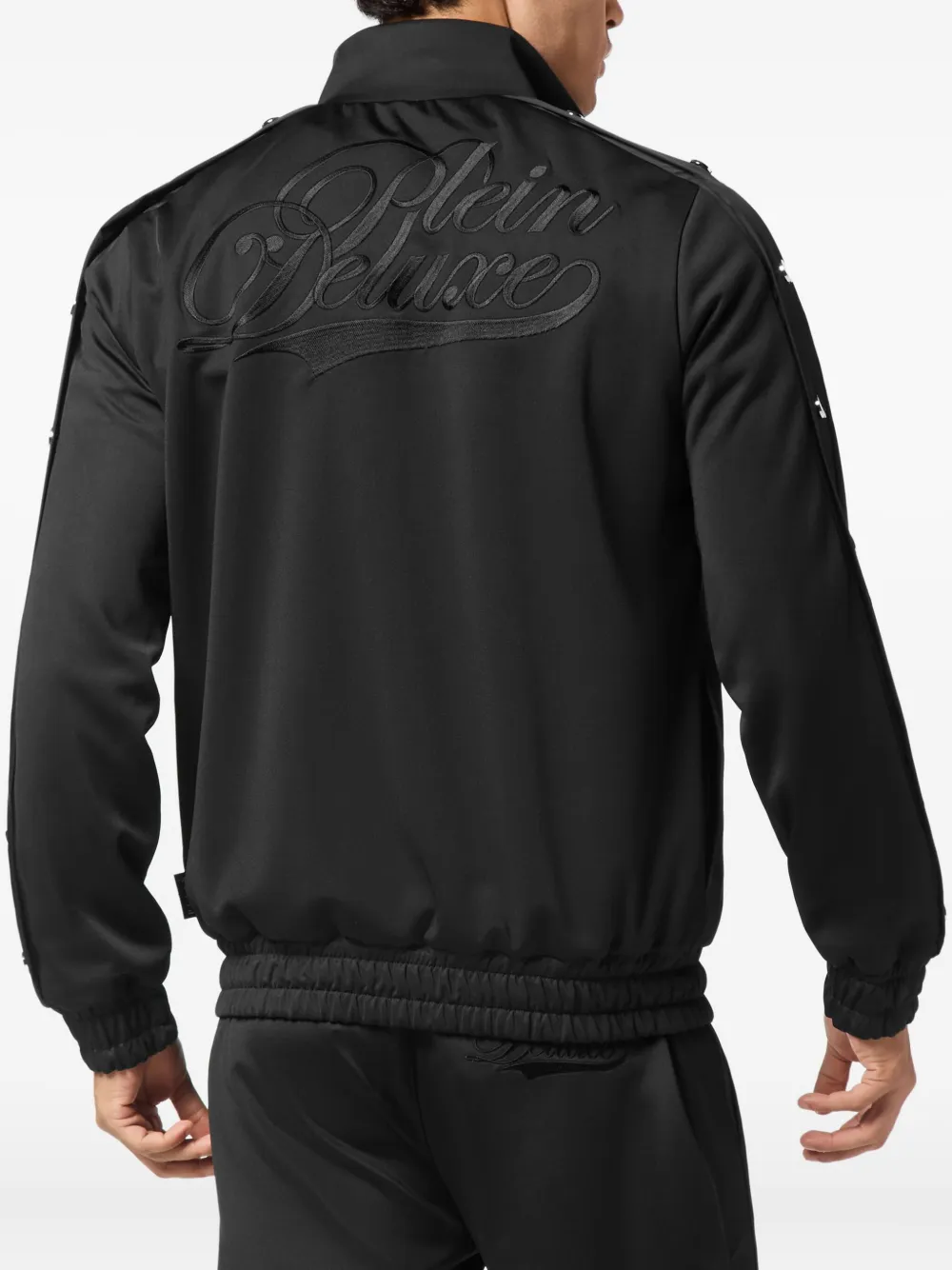 Philipp Plein Button-detail Track Jacket In Black