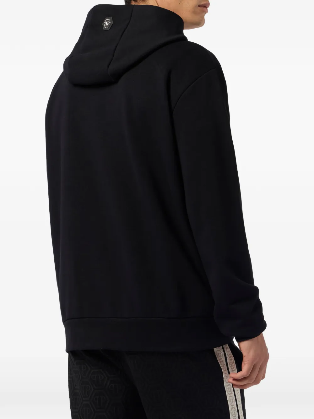 Philipp Plein Hoodie met gothic doodskop Zwart