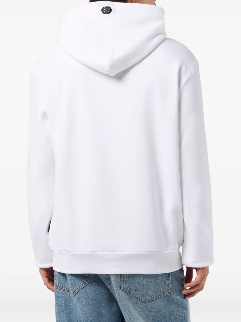 Philipp Plein Eagle sweater met capuchon Wit