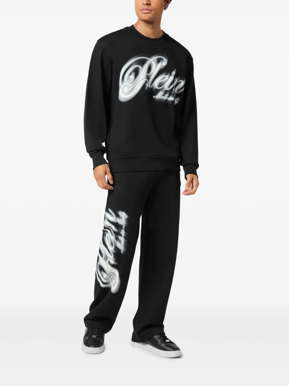 Philipp Plein Sweater met logoprint - Zwart