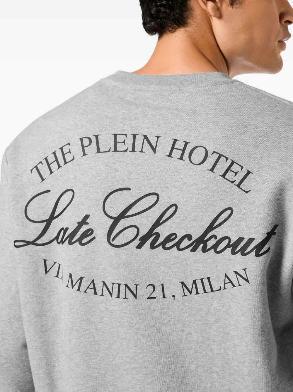 Philipp Plein Katoenen sweater met wapenschild Grijs