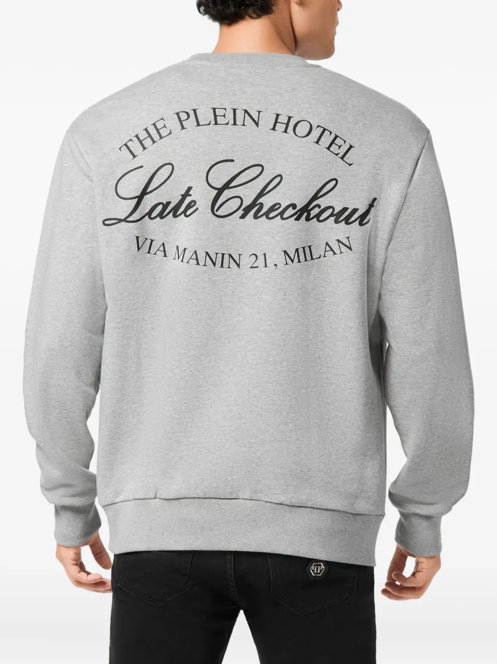 Philipp Plein Katoenen sweater met wapenschild Grijs