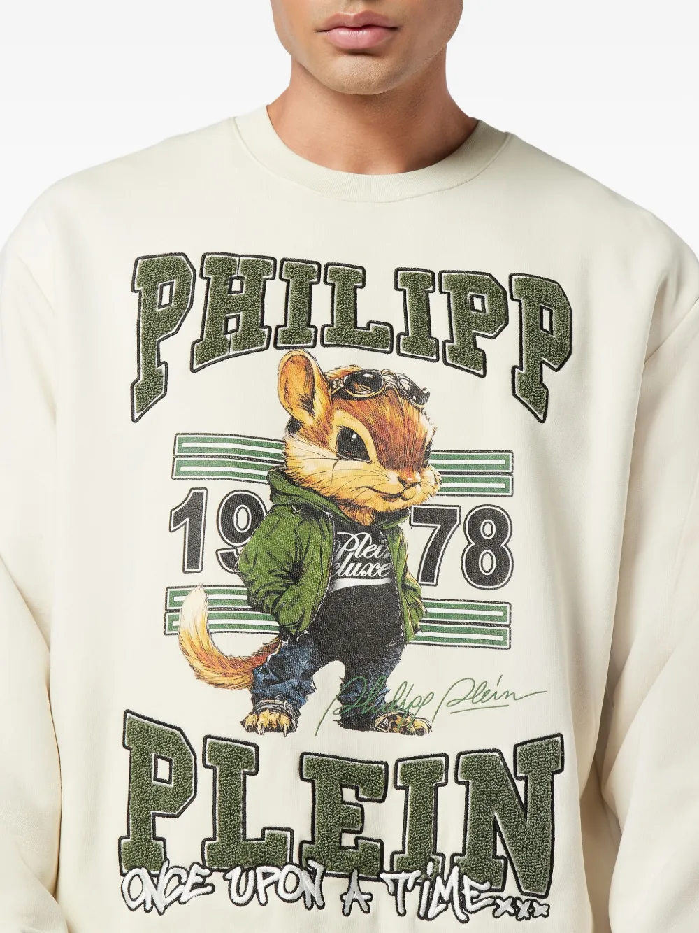 Philipp Plein Sweater met ronde hals Beige