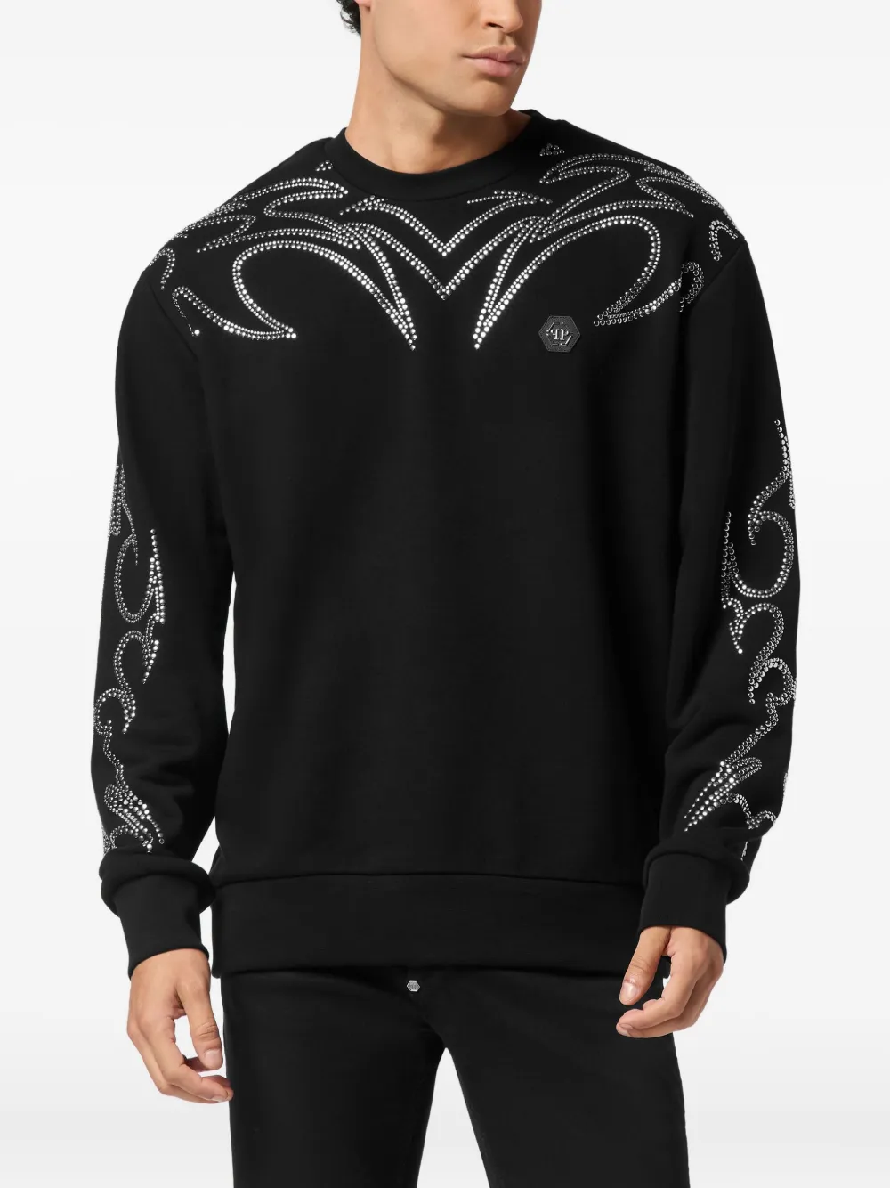 Philipp Plein Sweater met studs - Zwart