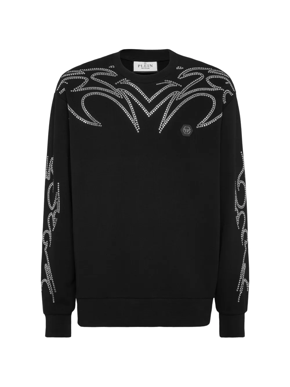 Philipp Plein Felpa con borchie - Nero