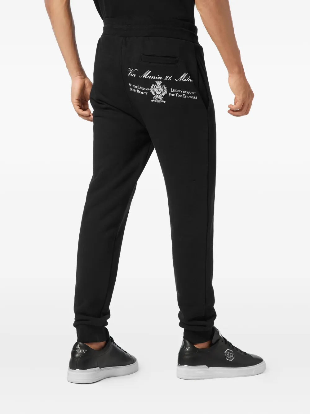 Philipp Plein Trainingsbroek met geborduurd logo Zwart