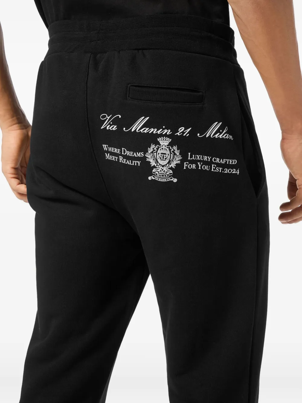 Philipp Plein Trainingsbroek met geborduurd logo Zwart