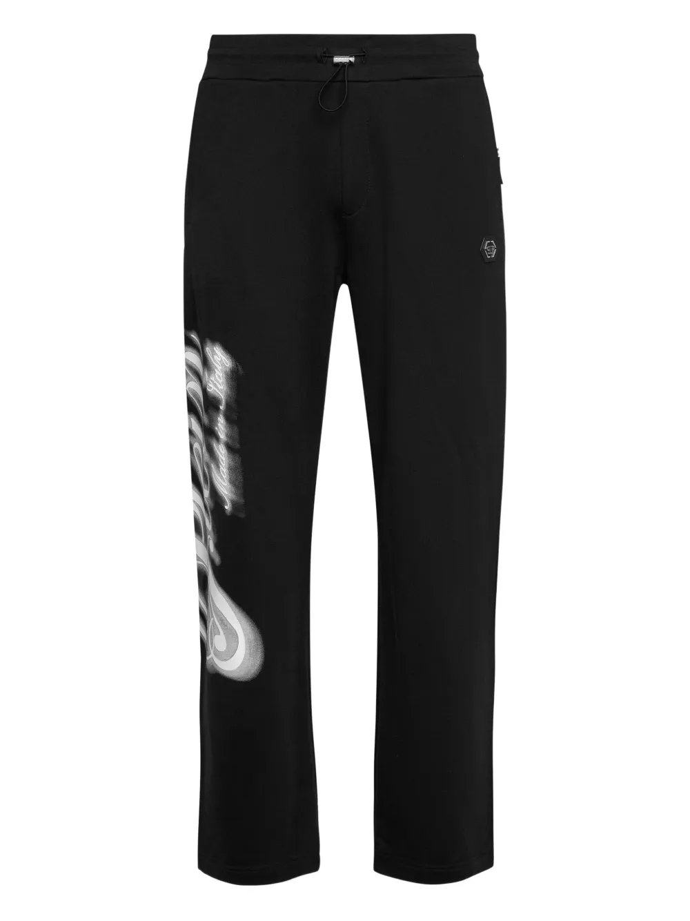 Philipp Plein signature-print track pants | Black | Image 1