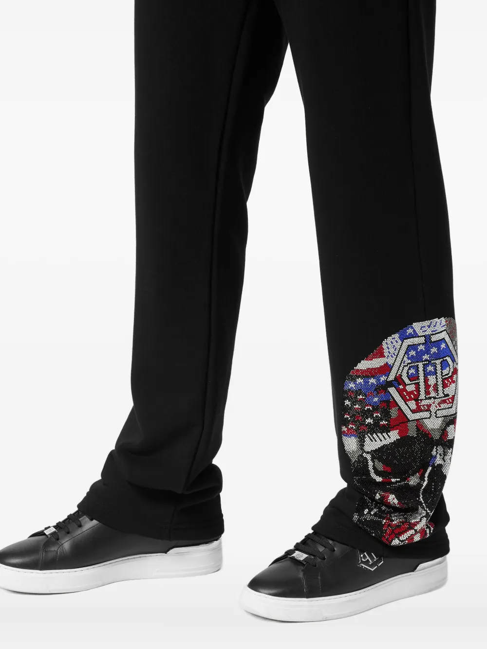 Philipp Plein Trainingsbroek verfraaid met doodskop Zwart