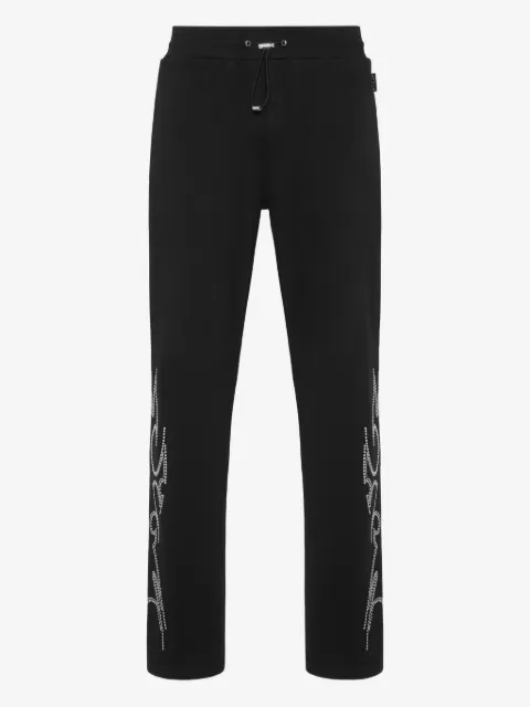 Philipp Plein flame-stud trousers