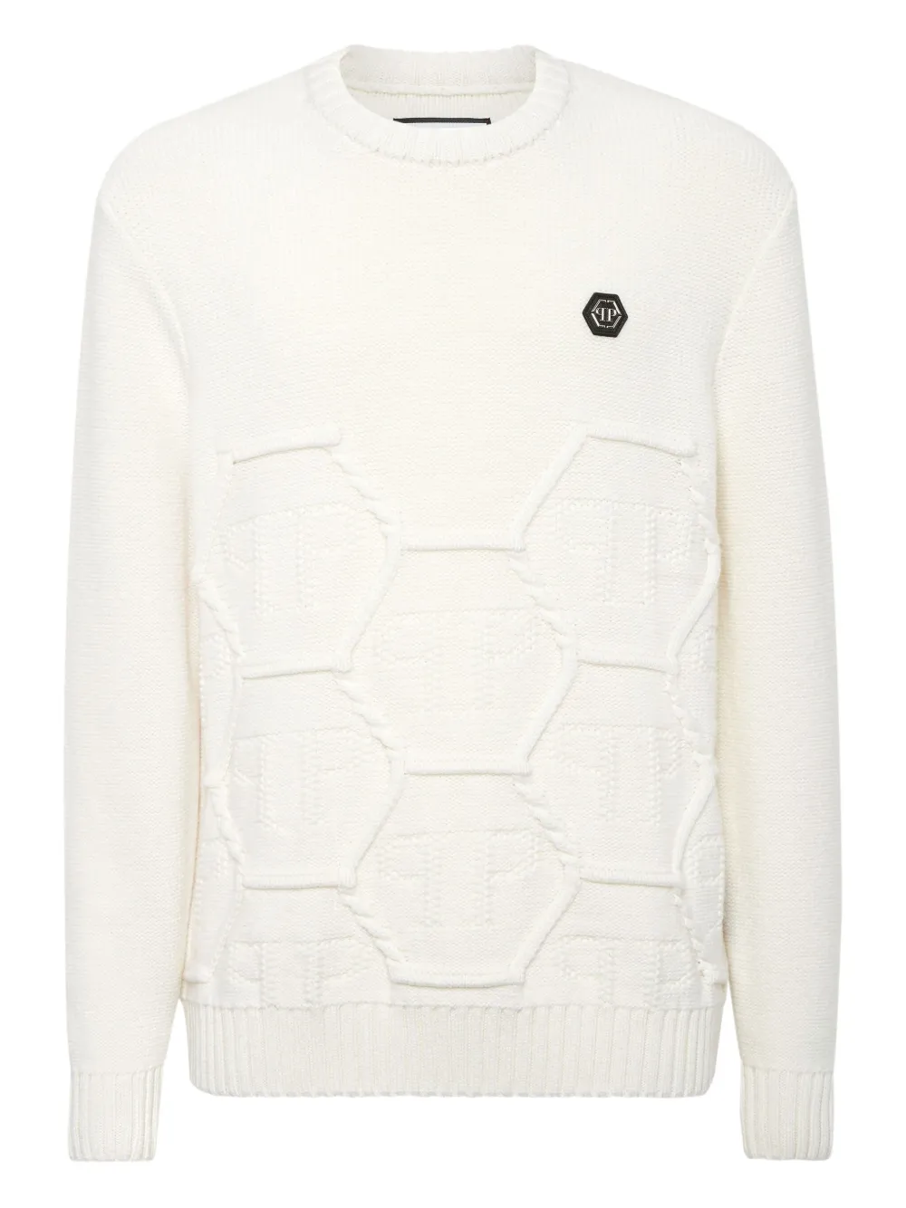 Philipp Plein suéter con motivo hexagonal | blanco | Image 1