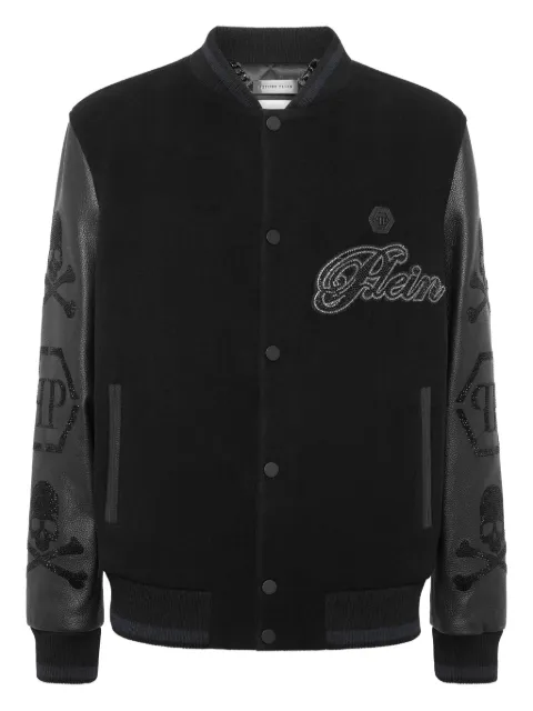 Philipp Plein  skull-embellished bomber jacket