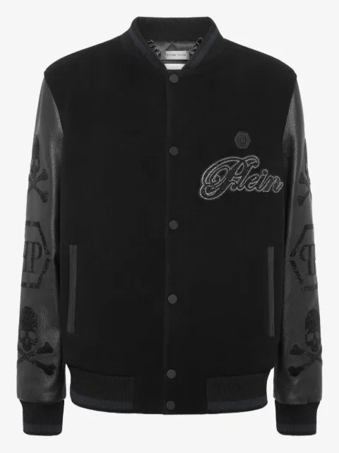 Philipp Plein Bomberjack verfraaid met schedel