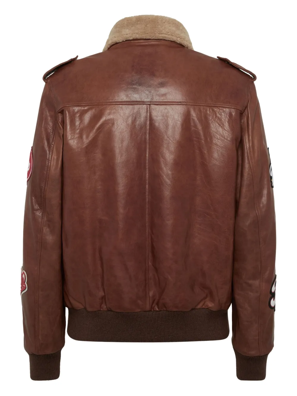 Philipp Plein embroidered leather jacket | Leather Jackets | Image 2