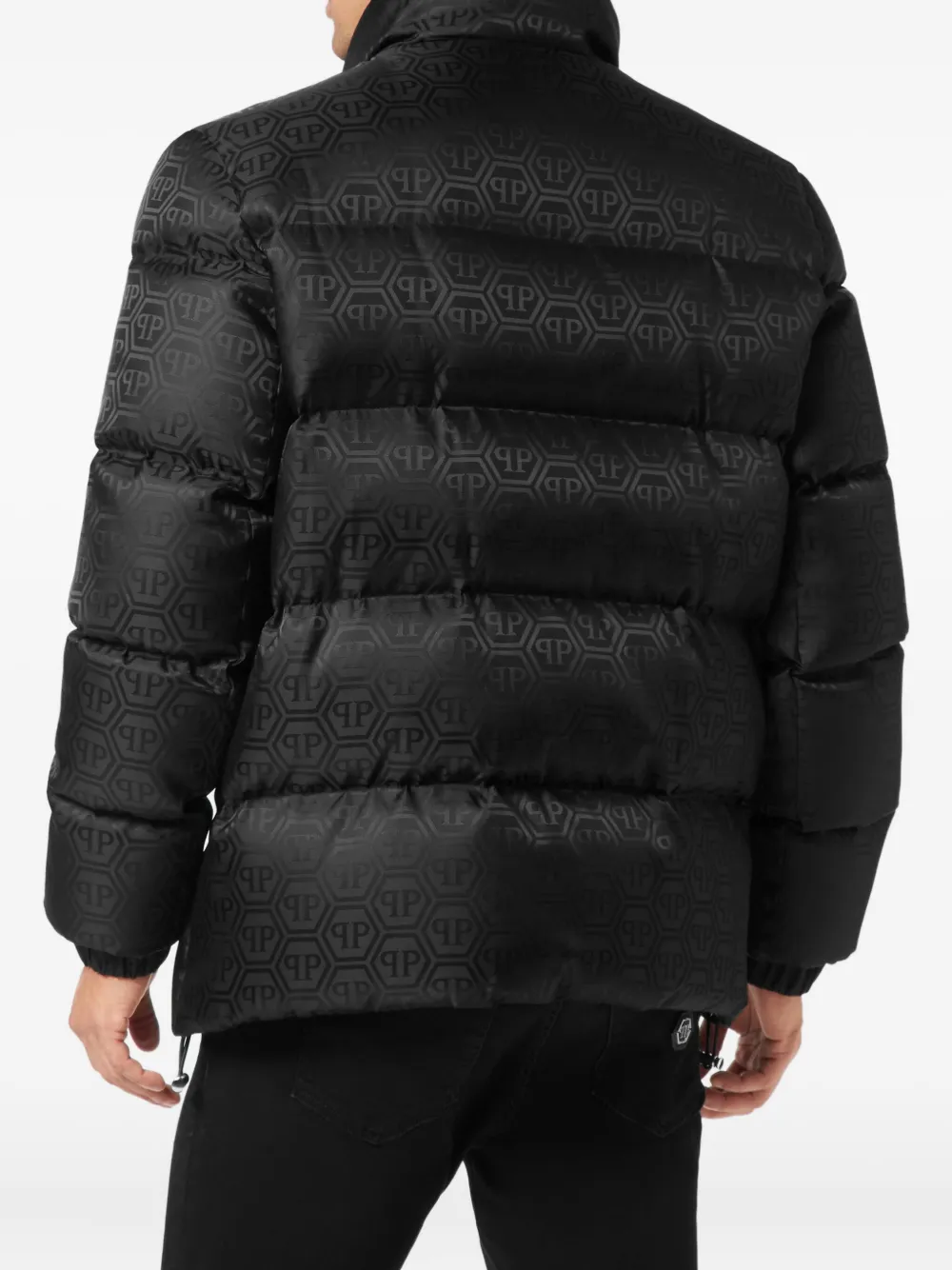  Philipp Plein Monogram Puffer Jacket - Black 