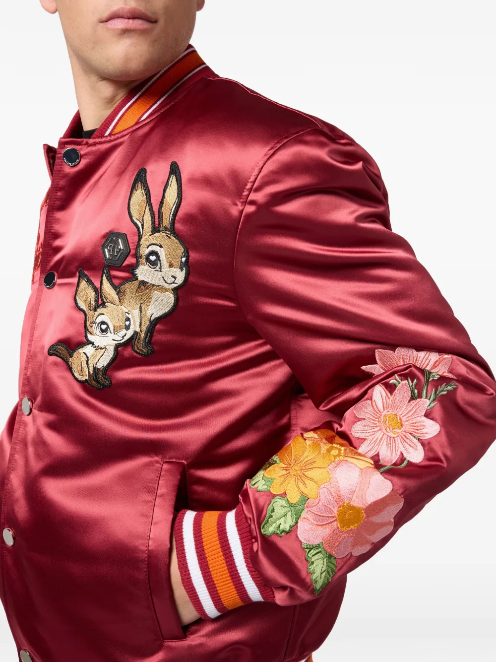 Philipp Plein Fairy bomberjack met borduurwerk Rood