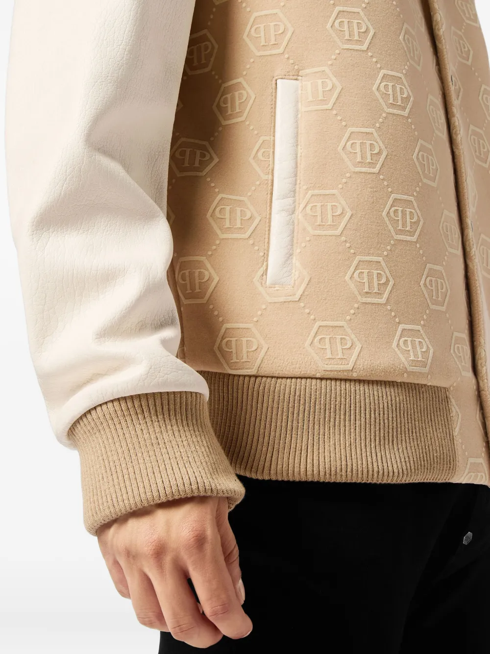 Philipp Plein Bomberjack met monogram Beige