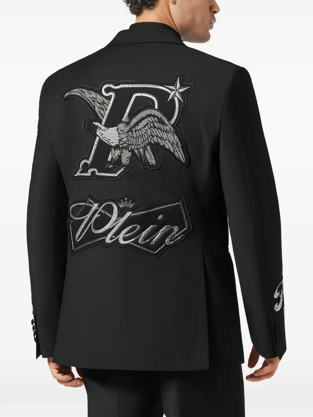 Philipp Plein Blazer met borduurwerk Zwart