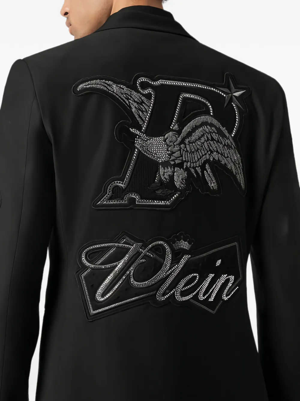 Philipp Plein Blazer met borduurwerk Zwart