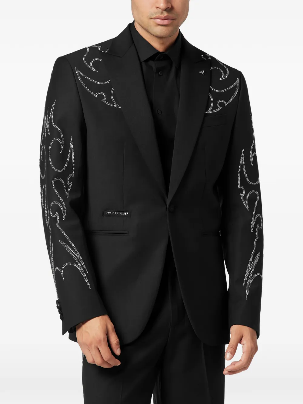 Philipp Plein Blazer met borduurwerk Zwart