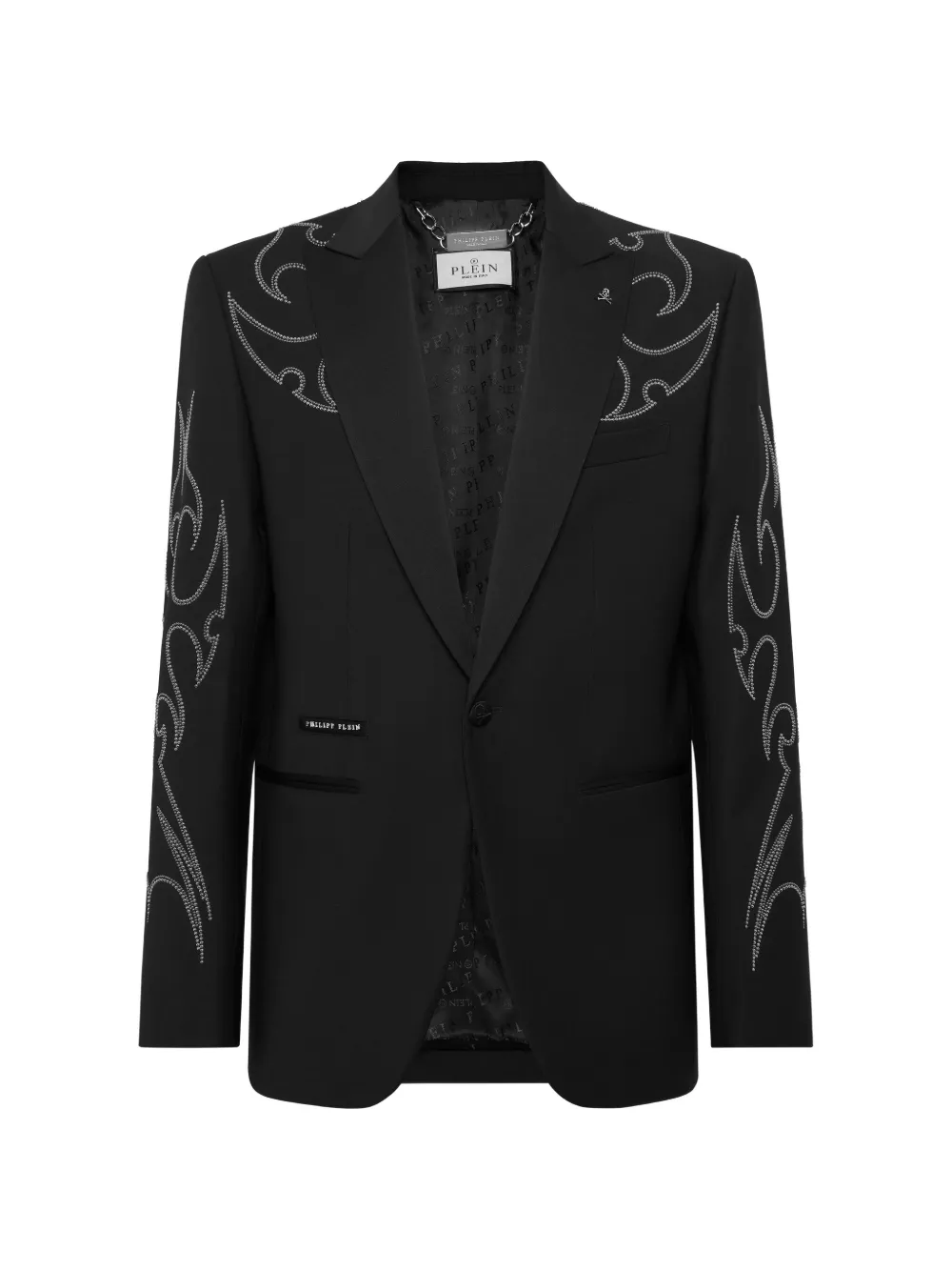 Philipp Plein Blazer con ricamo - Nero