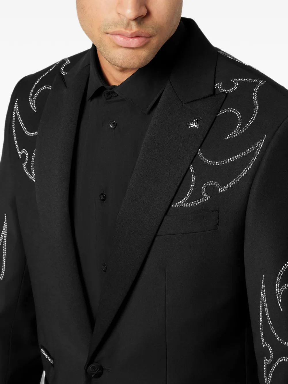 Philipp Plein Blazer met borduurwerk Zwart