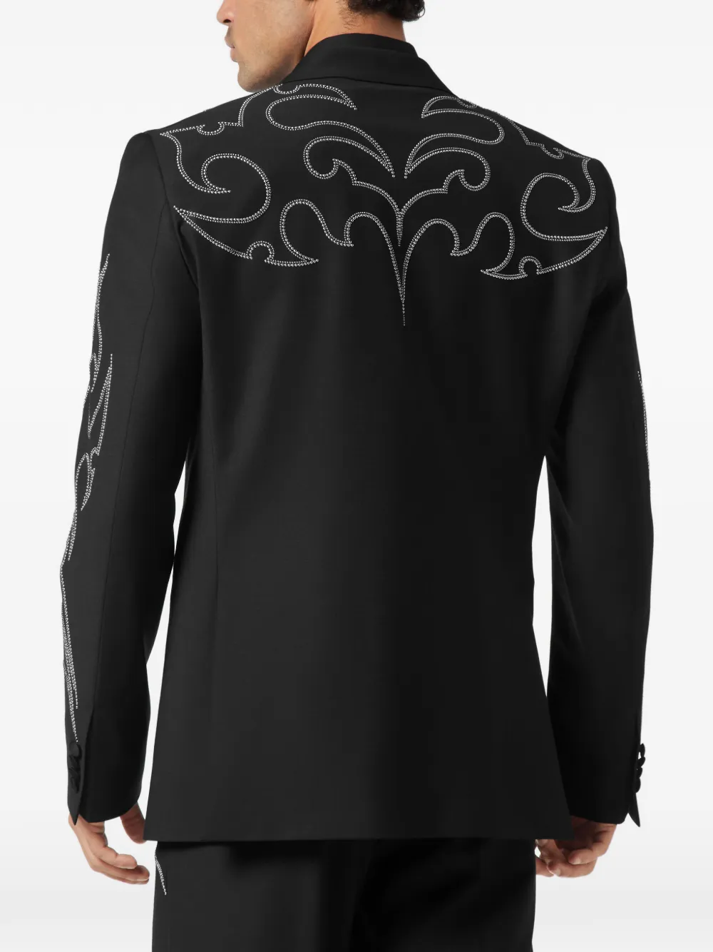 Philipp Plein Blazer met borduurwerk Zwart