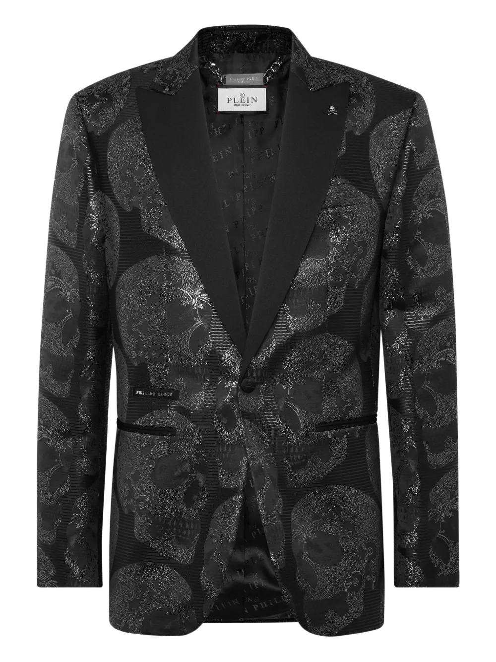 Philipp Plein skull jacquard blazer | Black | Image 1