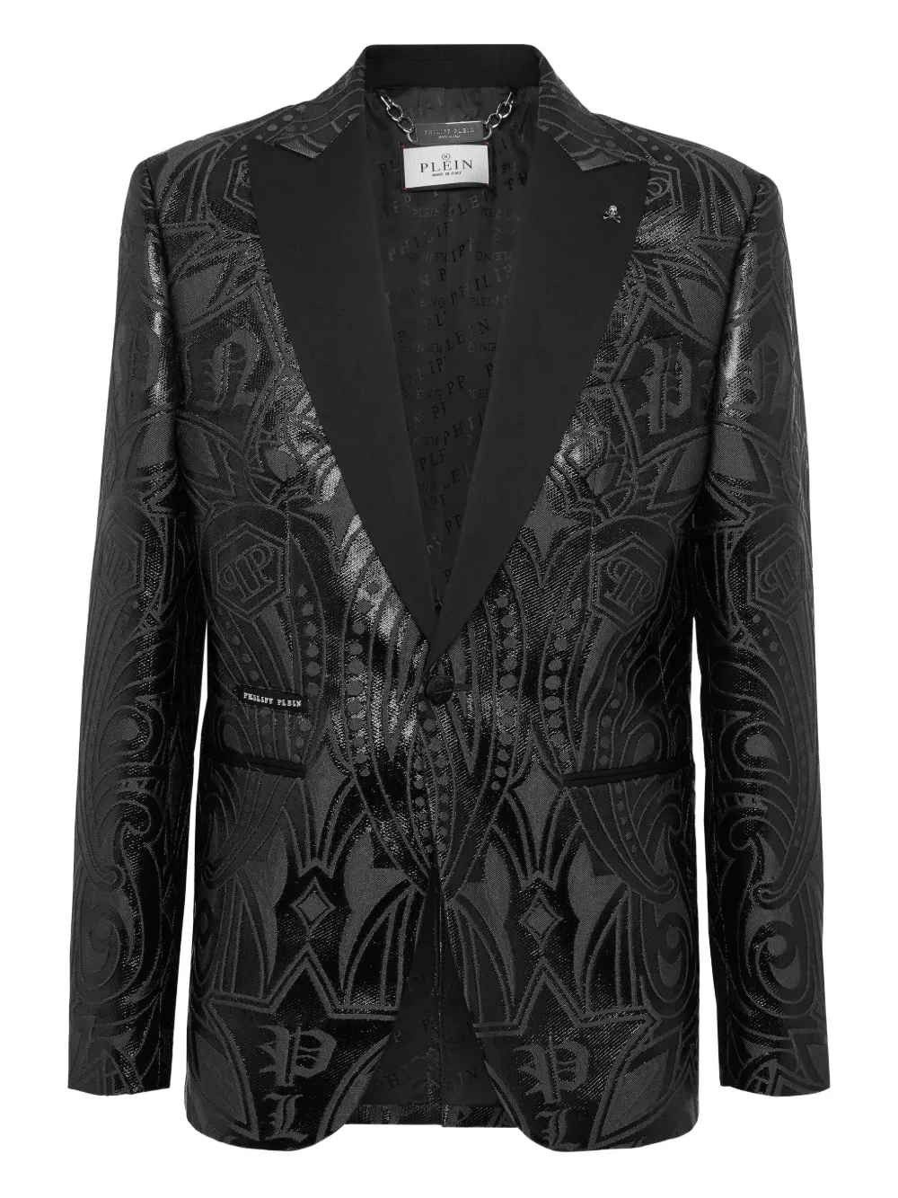 Philipp Plein Gothic Plein-jacquard blazer | Black | Image 1