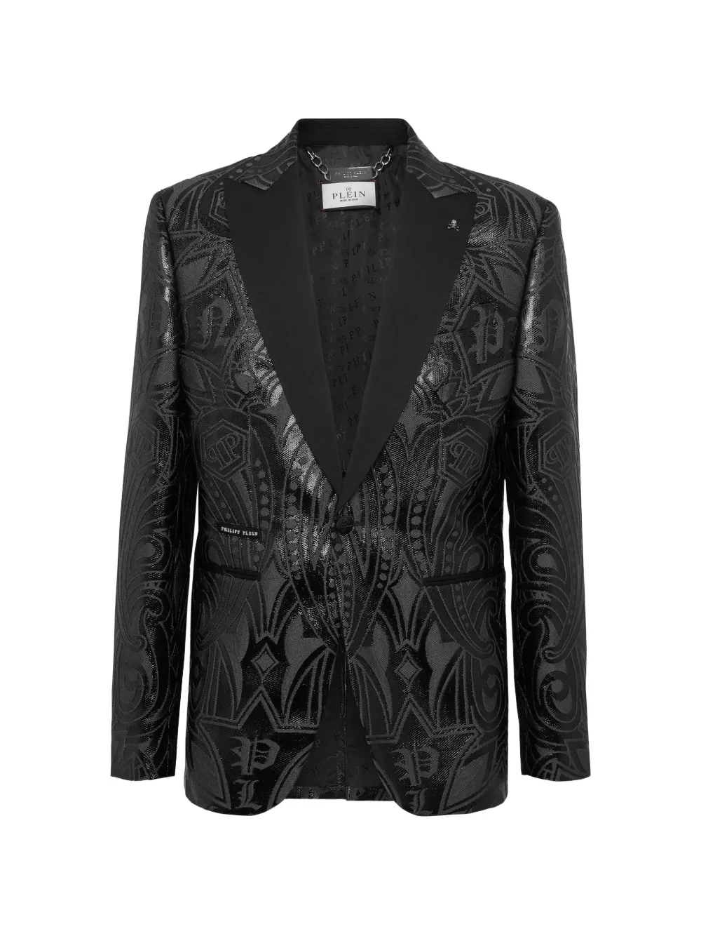 Philipp Plein Blazer Gothic Plein jacquard - Nero