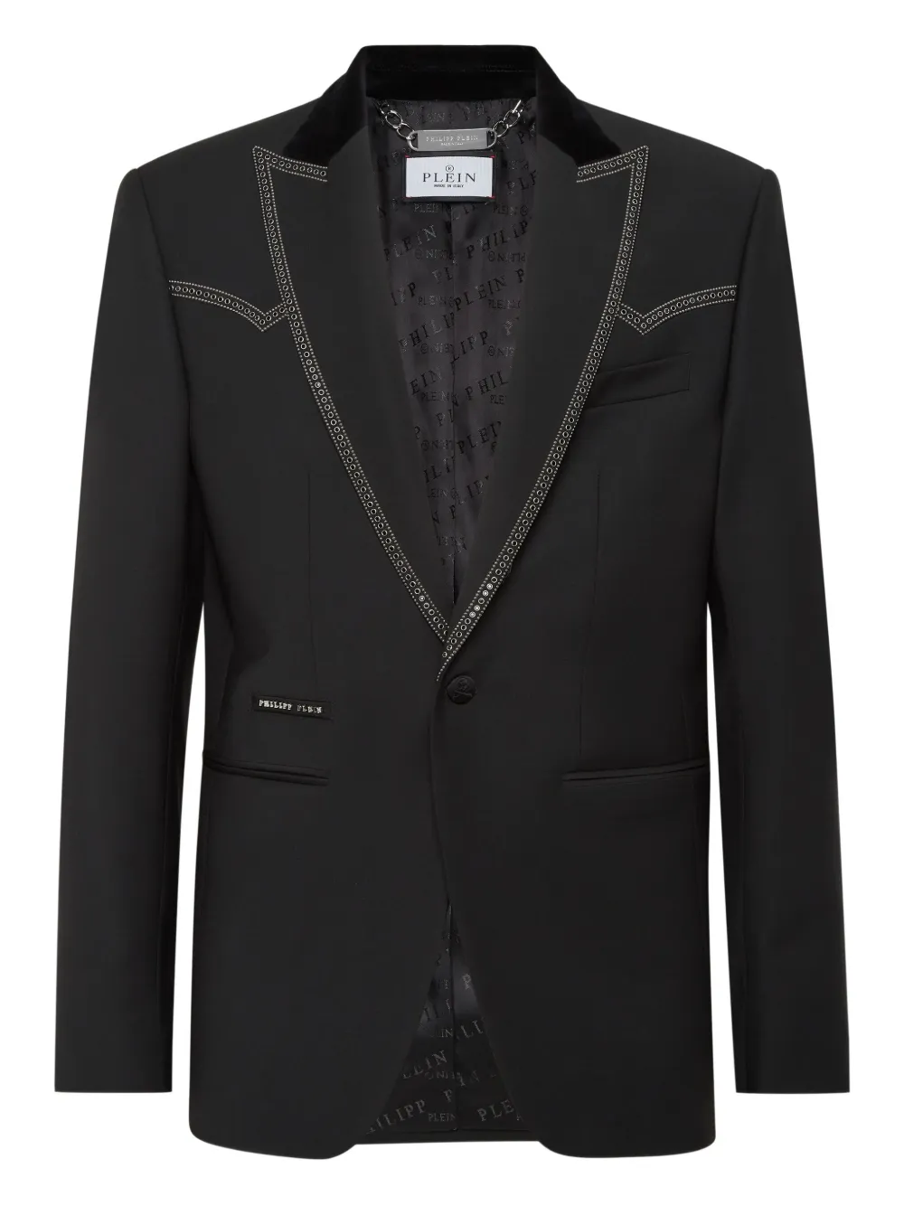 Philipp Plein Lord Fit スタッズトリム ジャケット - ブラック Philipp Plein Lord Fit スタッズトリム ジャケット - ブラック