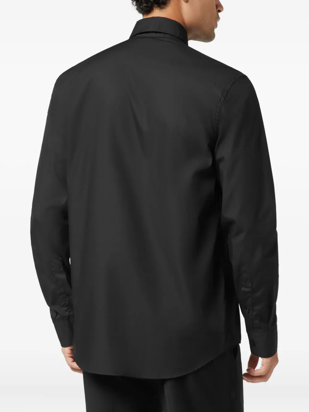 Philipp Plein Overhemd verfraaid met doodskop Zwart