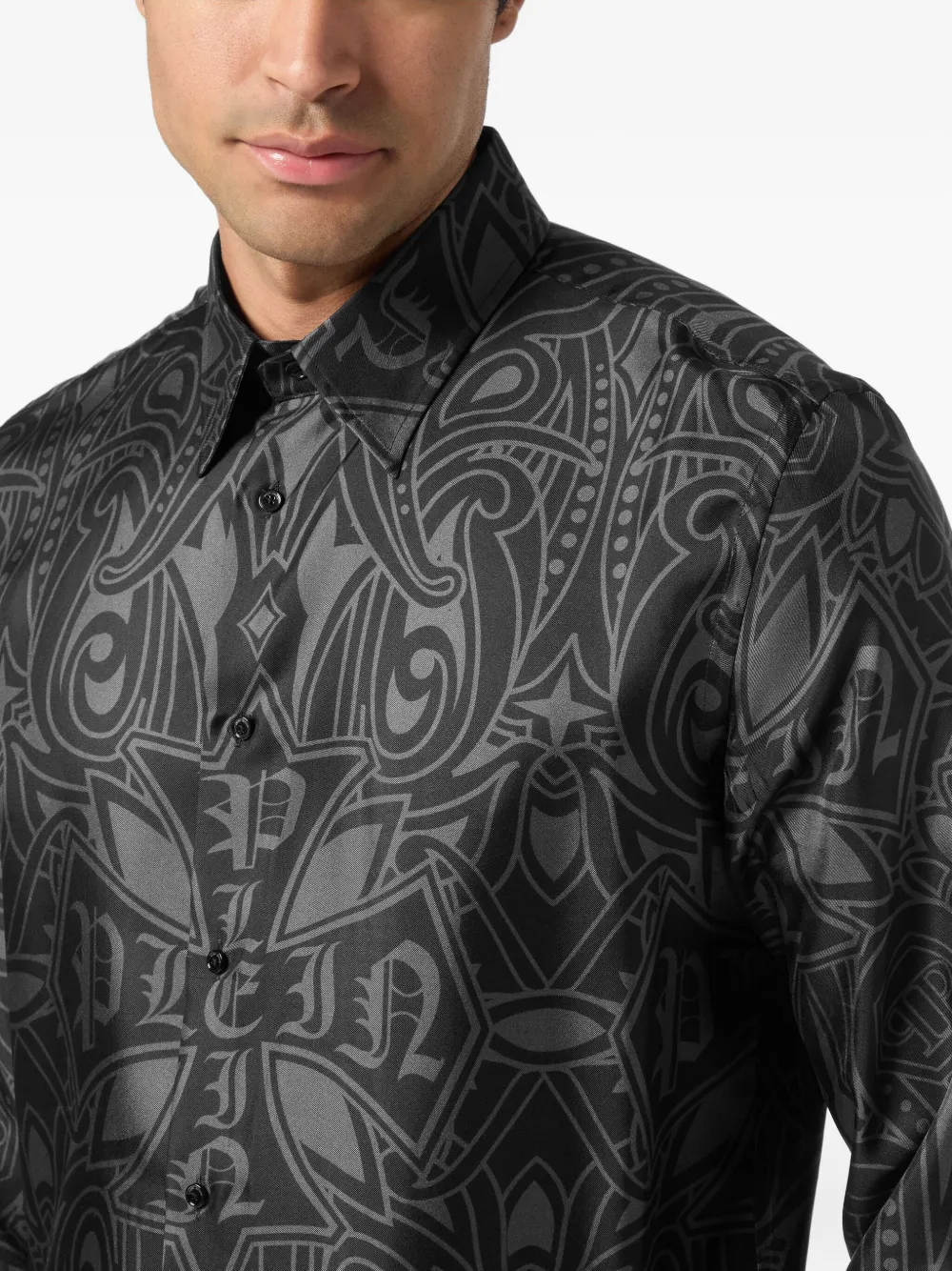 Philipp Plein Overhemd met paisley-print Zwart