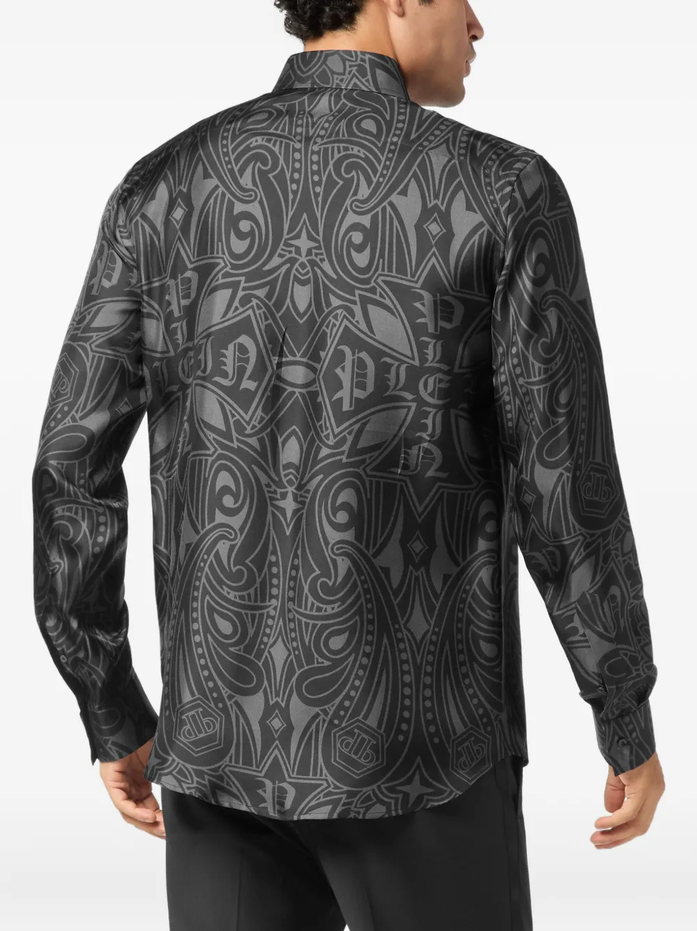 Philipp Plein Overhemd met paisley-print Zwart