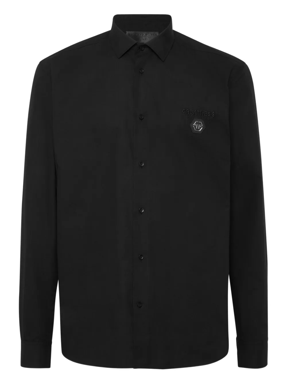 Philipp Plein Camicia con placca logo - Nero