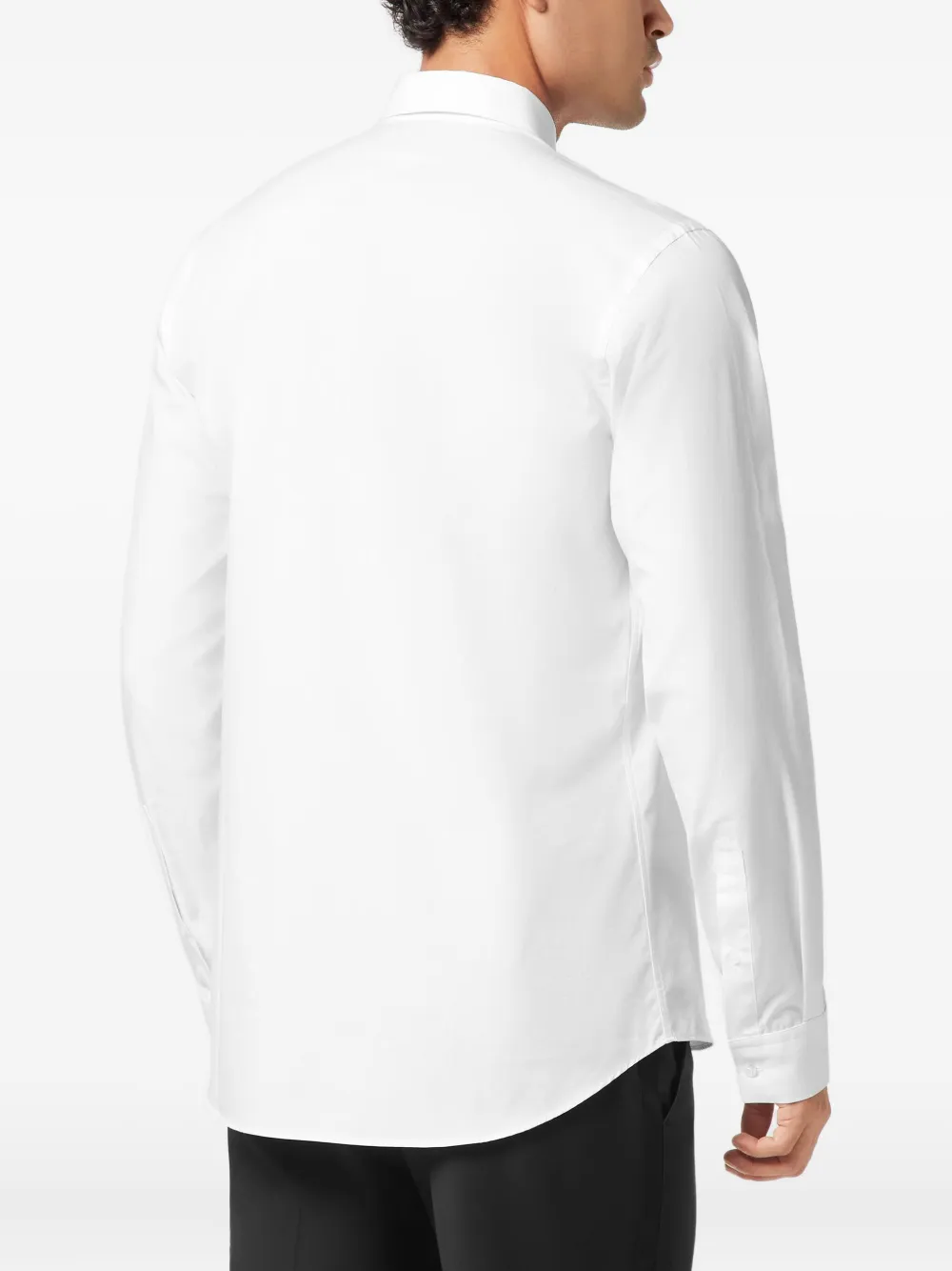 Philipp Plein Sugar Daddy Cut Greatness overhemd met logoplakkaat Wit